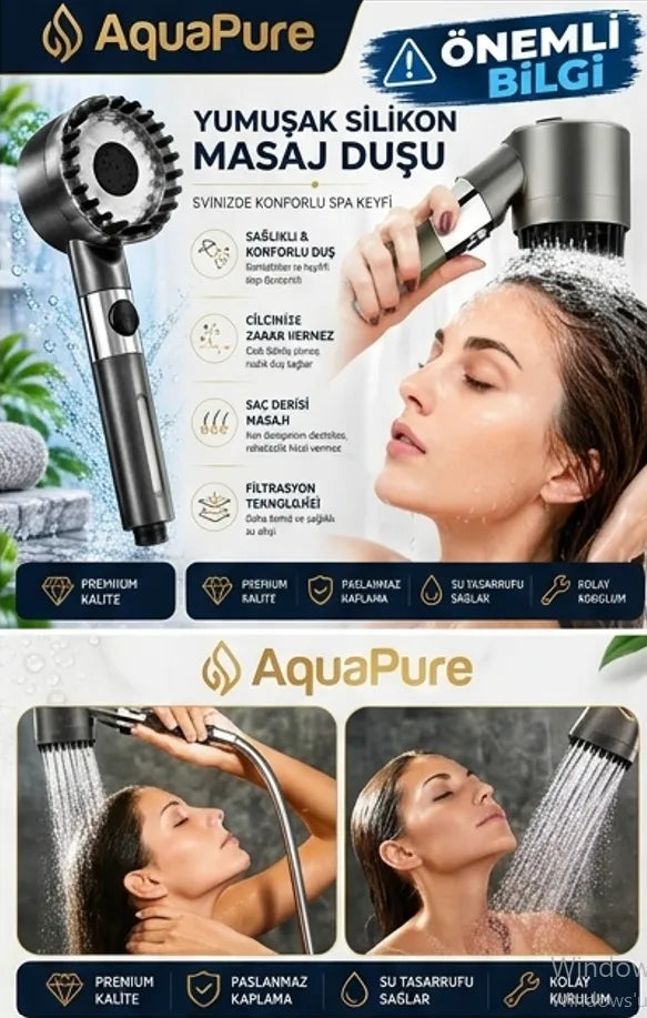 AquaPure Filtreli Duş Başlığı